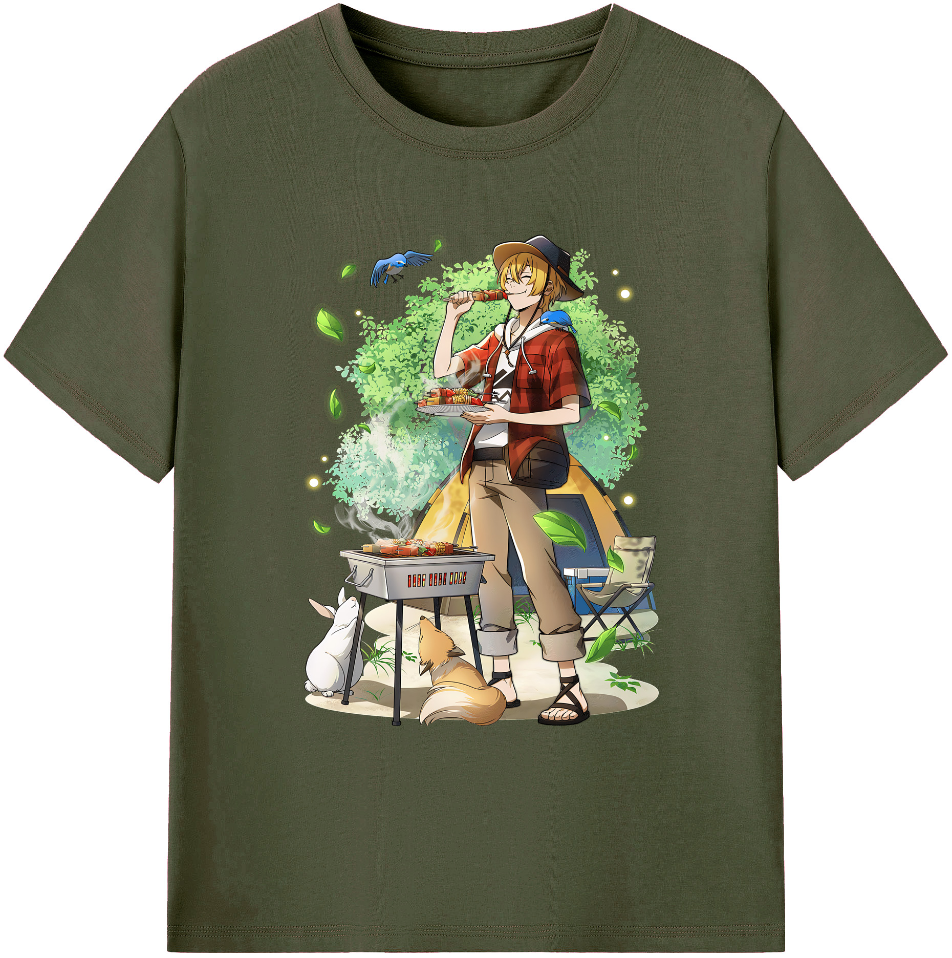 （画像用） 文豪ストレイドッグス Bungo Stray Dogs 綿100％ メンズ半袖Tシャツ｜肌触りやわらか＆通気性